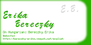 erika bereczky business card